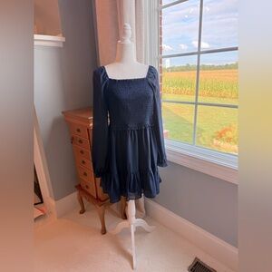 NWT 1. State size Large navy blue dress